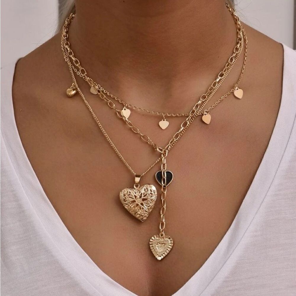 Boho heart necklace N550 - Picture 1 of 5
